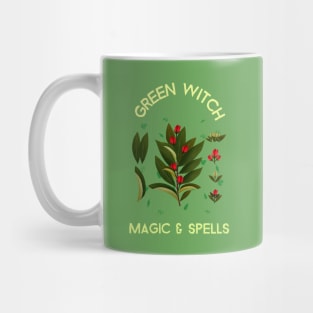 Green Witch Magic and Spells Pagan Wicca herbs Mug